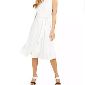 Calvin Klein Textured Floral A-line Shirtdress